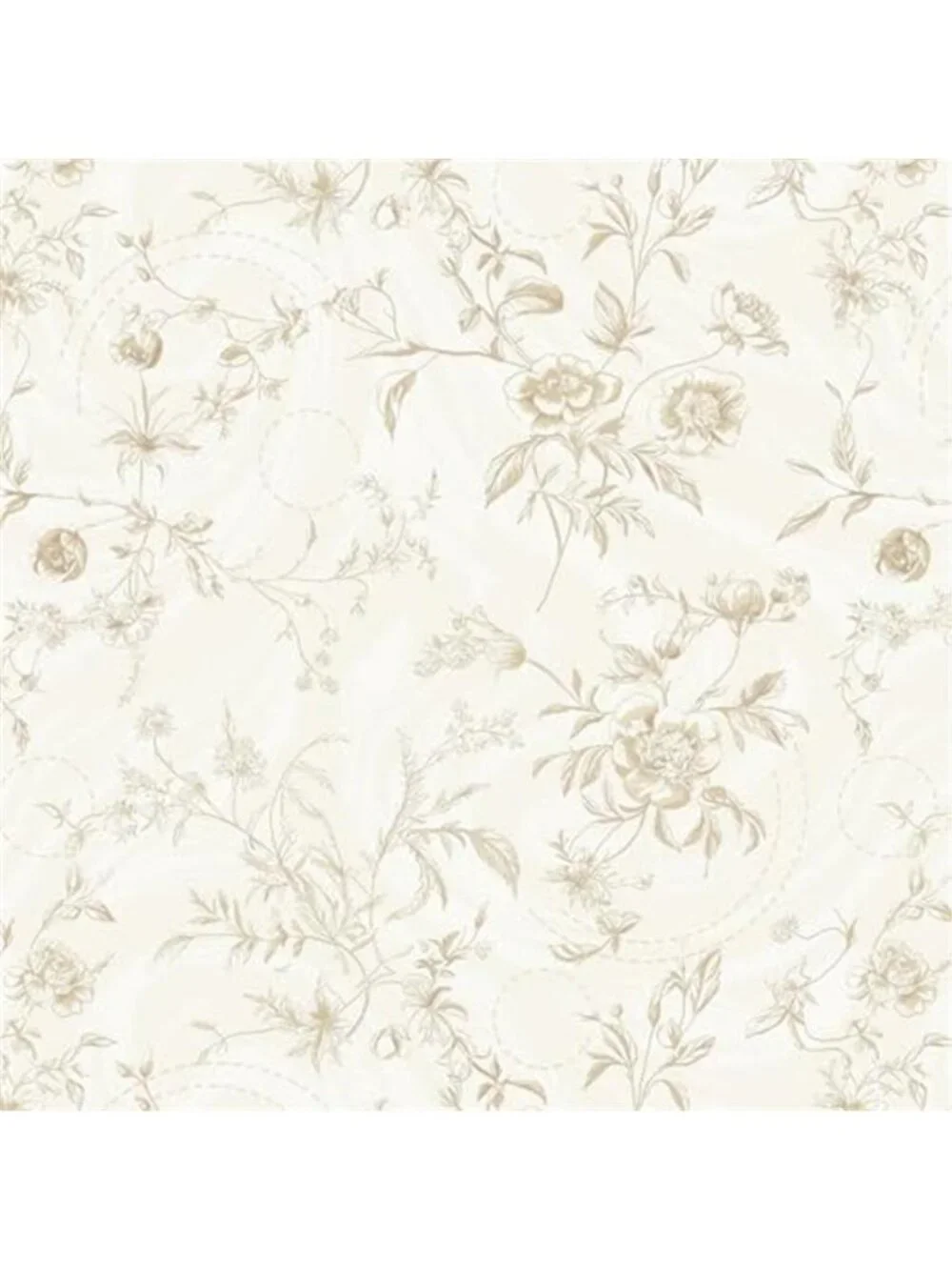 Floral Peel Stick Wallpaper Beige Vintage French Removable Self Adhesive Vinyl